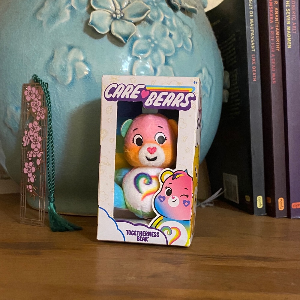 NWT Mini Care Bears Togetherness Bear with Rainbow Colors